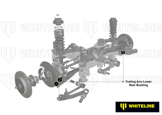 W63346 Whiteline Rear Trailing Arm Lower - Rear Bushing Kit to Suit Chrysler 300C and Dodge Challenger, Charger | Genuine Whiteline Suspension Component - photo 2 of 5