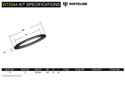 W72044 Whiteline Rear Lower Coil Spring Pad +14mm Ride Height to Suit BMW 3 Series, M3, Z4 E36, E46, Holden Commodore VN-VZ and HSV | Genuine Whiteline Suspension Component - photo 6 of 6