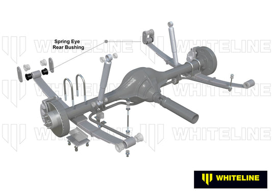 W73384 Whiteline Rear Leaf Spring - Rear Eye Bushing Kit to Suit Ford Ranger PJ, PK and Mazda BT-50 UN 2wd/4wd | Genuine Whiteline Suspension Component - photo 2 of 5