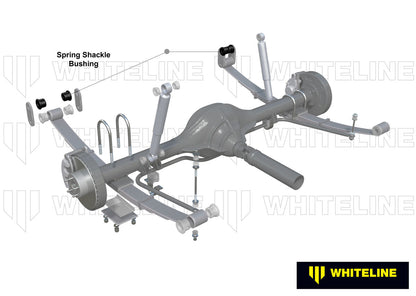 W73401 Whiteline Rear Leaf Spring - Shackle Bushing Kit to Suit Jeep Cherokee XJ | Genuine Whiteline Suspension Component - photo 2 of 5