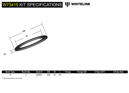 W73415 Whiteline Front Coil Spring Pad - Bushing Kit to Suit Jeep Cherokee XJ and Wrangler TJ, JK | Genuine Whiteline Suspension Component - photo 5 of 5