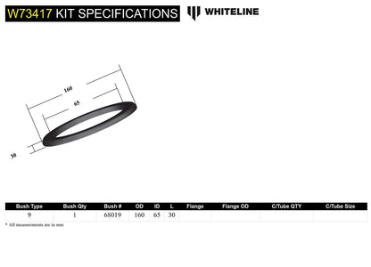 W73417 Whiteline Rear Coil Spring Pad - Bushing Kit to Suit Jeep Wrangler TJ | Genuine Whiteline Suspension Component - photo 5 of 5
