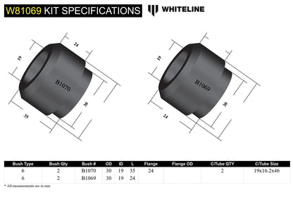 W81069 Whiteline Front Strut Rod - To Chassis Bushing Kit to Suit Chrysler Valiant and Dodge Phoenix | Genuine Whiteline Suspension Component - photo 5 of 5