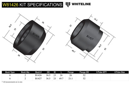 W81426 Whiteline Front Leading Arm - To Chassis Bushing Kit to Suit Ford F Series F100, F250 and F350 | Genuine Whiteline Suspension Component - photo 5 of 5