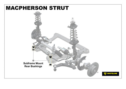 W93049 Whiteline Front Subframe - Rear Bushing Kit to Suit Nissan Dualis, X-Trail and Renault Koleos | Genuine Whiteline Suspension Component - photo 2 of 5