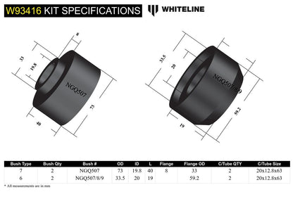 W93416 Whiteline Front Body Mount - Bushing Kit-Bumper to Suit Nissan Patrol GQ, GU and Ford Maverick DA | Genuine Whiteline Suspension Component - photo 4 of 4