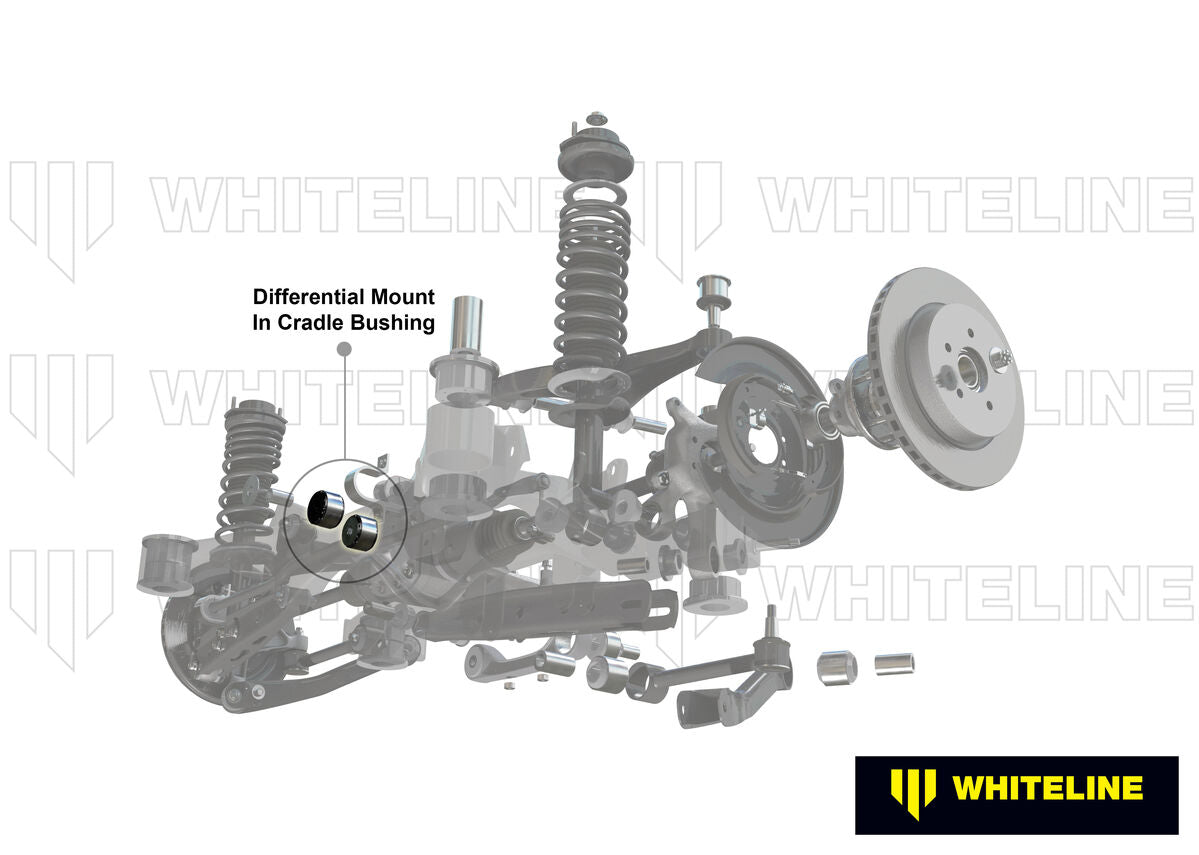 W93423 Whiteline Rear Differential Mount - Rear Bushing Kit to Suit Mitsubishi Pajero NM-NX | Genuine Whiteline Suspension Component - photo 2 of 5