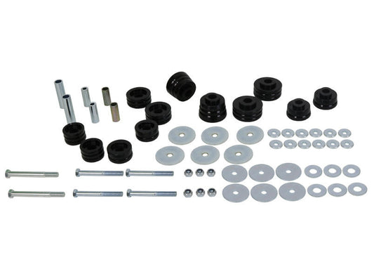 W93445 Whiteline Front and Rear Body Mount - Bushing Kit to Suit Ford Courier PE, PH and Mazda B Series UN | Genuine Whiteline Suspension Component