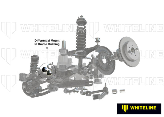 W93451 Whiteline Rear Differential Mount - Rear Bushing Kit to Suit Nissan Pathfinder R51 | Genuine Whiteline Suspension Component - photo 2 of 5