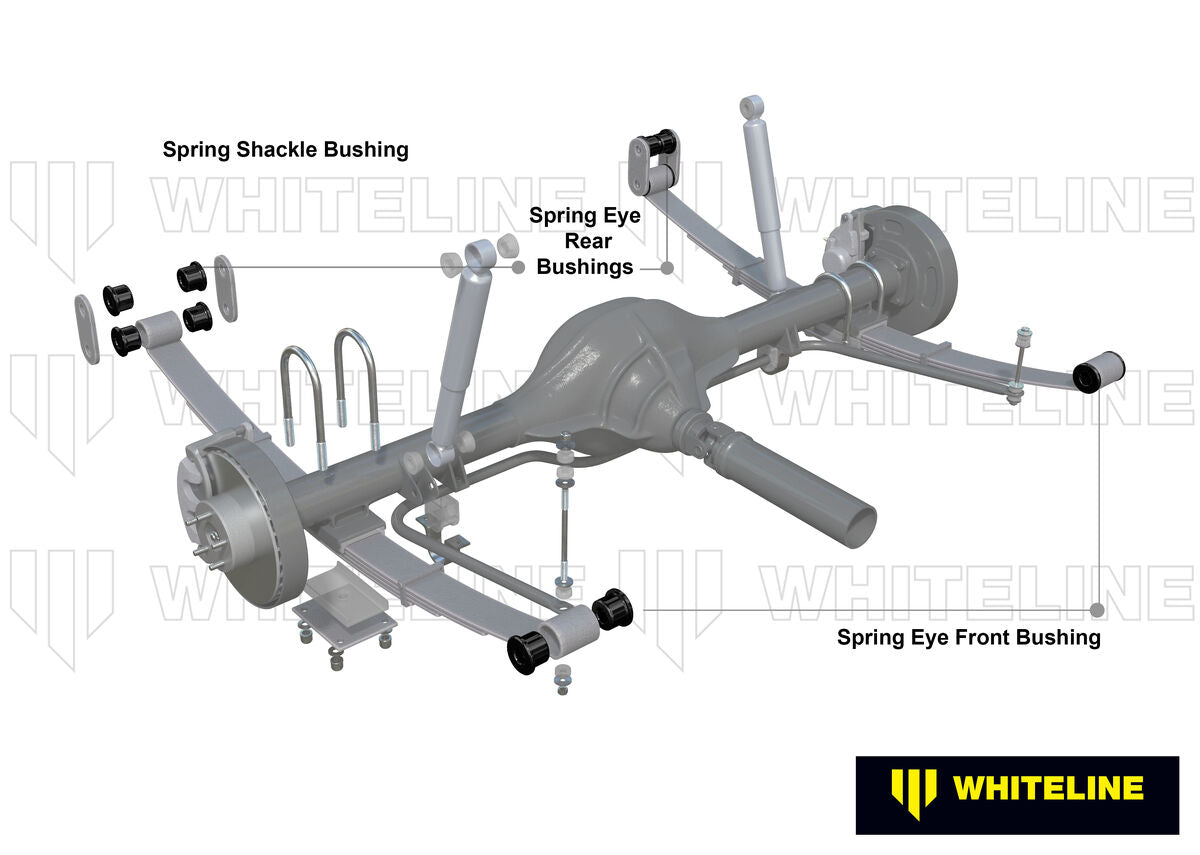 WEK029 Whiteline Leaf Spring - Bushing Kit to Suit Toyota HiLux, Land Cruiser and 4Runner | Genuine Whiteline Suspension Component - photo 2 of 4