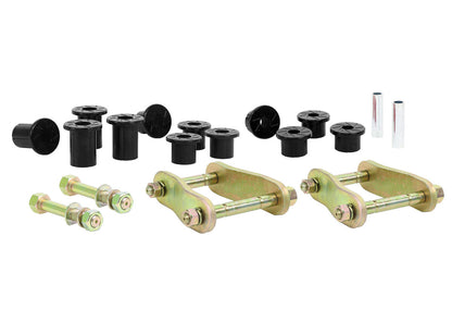 WEK111 Whiteline Rear Leaf Spring - Bushing and Greaseable Shackle/Pin Kit to Suit Nissan Navara D40 4wd | Genuine Whiteline Suspension Component - photo 3 of 4