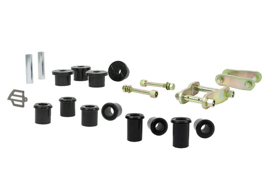 WEK116 Whiteline Rear Leaf Spring - Bushing and Greaseable Shackle/Pin Kit to Suit Holden Colorado, Isuzu D-Max and LDV T60 2wd/4wd | Genuine Whiteline Suspension Component