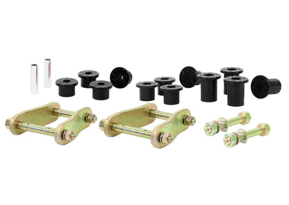 WEK118 Whiteline Rear Leaf Spring - Bushing and Greaseable Shackle/Pin Kit to Suit Toyota Hilux 2015-on 4wd | Genuine Whiteline Suspension Component
