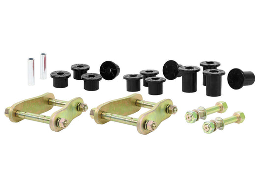 WEK118 Whiteline Rear Leaf Spring - Bushing and Greaseable Shackle/Pin Kit to Suit Toyota Hilux 2015-on 4wd | Genuine Whiteline Suspension Component