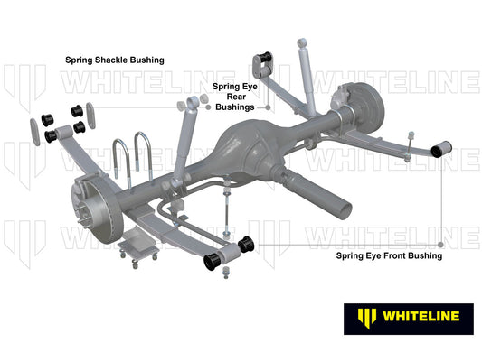 WEK138 Whiteline Rear Leaf Spring - Bushing Kit to Suit Isuzu D-Max and Mazda BT-50 2020-on 2wd/4wd | Genuine Whiteline Suspension Component - photo 2 of 4