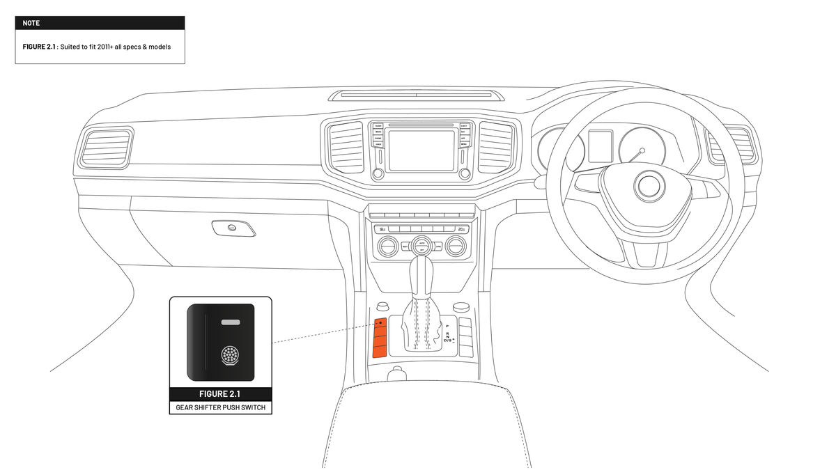 PSHSWCH-AMA-SHFT-STEDI Gear Shifter Switch to suit Amarok (STEDI Owl) | Genuine STEDI Product, image 10