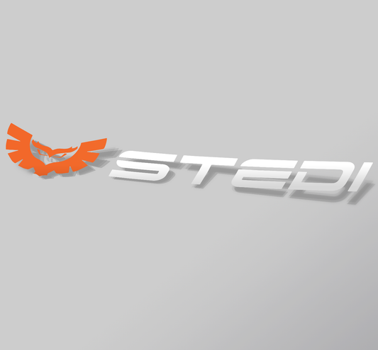 STICKER-BANNER Banner Sticker 530mm x 80mm White/Orange | Genuine STEDI Product