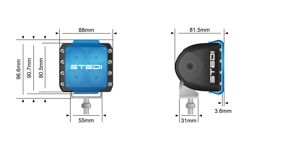 LEDWORK-C4-FLOOD Stedi Light Cube Black Edition | Genuine STEDI Product, image 15