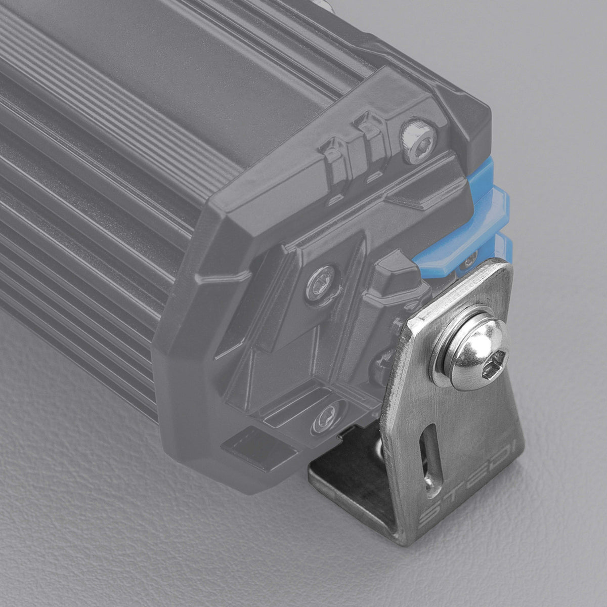 BRKST3301-SDE Side Brackets for LED Light Bars Brushed Stainless 59mm Profile | Genuine STEDI Product
