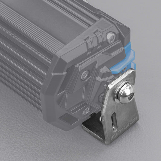 BRKST3301-SDE Side Brackets for LED Light Bars Brushed Stainless 59mm Profile | Genuine STEDI Product