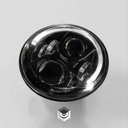 LEDMOTO-CARBON-7BLK STEDI 7 Inch Carbon Black LED Headlight | Genuine STEDI Product