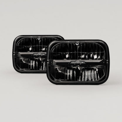 HMB-751-Pair Homage Rectangle 7x5 Inch Black LED Headlight 5700K (Pair) | Genuine STEDI Product