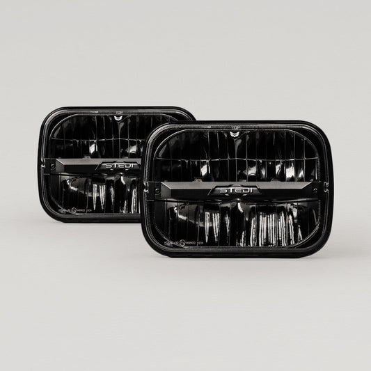 HMB-751-Pair Homage Rectangle 7x5 Inch Black LED Headlight 5700K (Pair) | Genuine STEDI Product