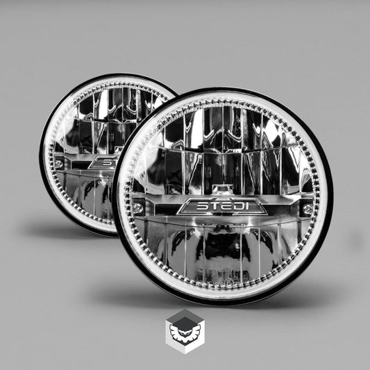 HMC-050-BND-57K Homage 5.75 Inch Chrome LED Headlight 5700K (Pair) | Genuine STEDI Product