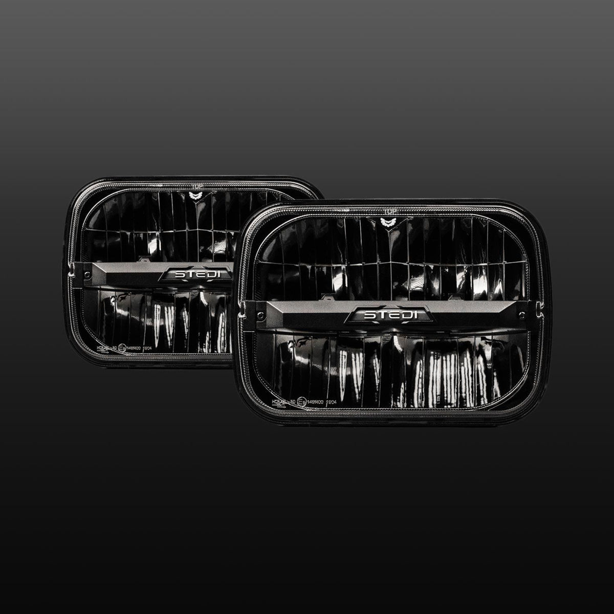 HMB-751-Pair Homage Rectangle 7x5 Inch Black LED Headlight 5700K (Pair) | Genuine STEDI Product