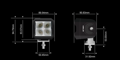 ST-04-G4-001 G4 Black Spot Work Light | Genuine STEDI Product