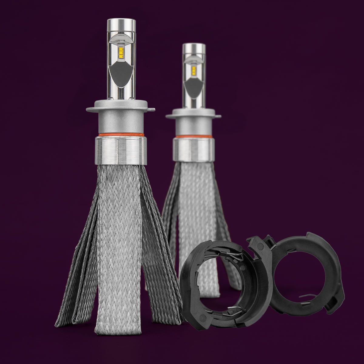 LEDCONV-H7-L14-CH H7-L14 Copper Head LED Headlight Globes (Pair) | Genuine STEDI Product