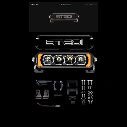 ST-02-SRT-104 Sport Plus Single Row 7.5 inch 4 LED Light Bar | Genuine STEDI Product