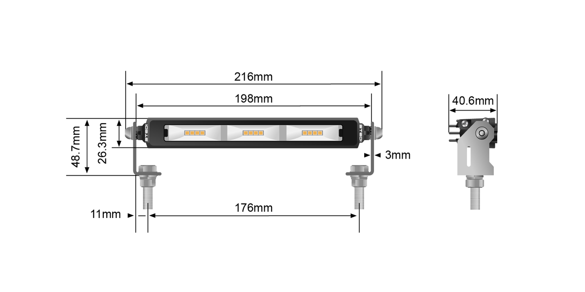 LED3520-7-18W Micro V2 7.8 Inch 12 LED Flood Light (5700K) | Genuine STEDI Product, image 13