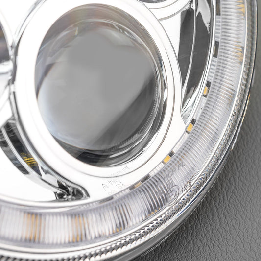 LEDMOTO-IRIS-7 STEDI 7 Inch Iris Chrome LED Headlight | Genuine STEDI Product