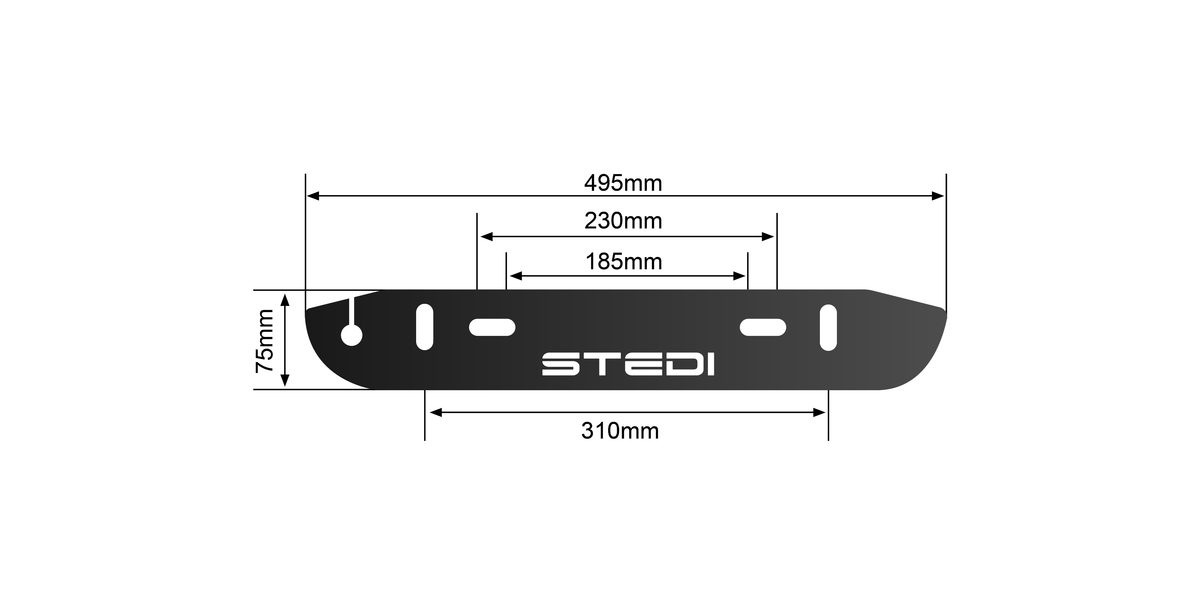 BRKNMPL-BLK-1 Plate Light Mounting Bracket | Genuine STEDI Product