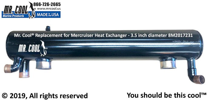 8M0095815 Aftermarket Mercruiser 8.2L MAG Heat Exchanger 3.5 in | Sawley's Select Marine Parts