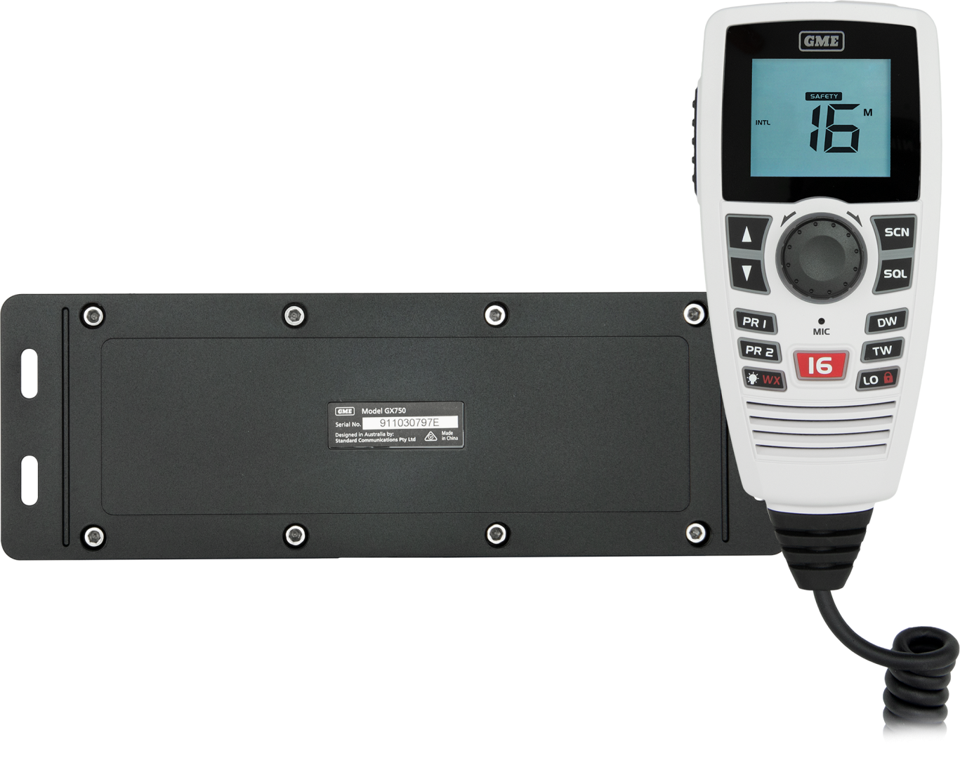 GX750W Black Box VHF Marine Radio - White | Genuine GME Electronics