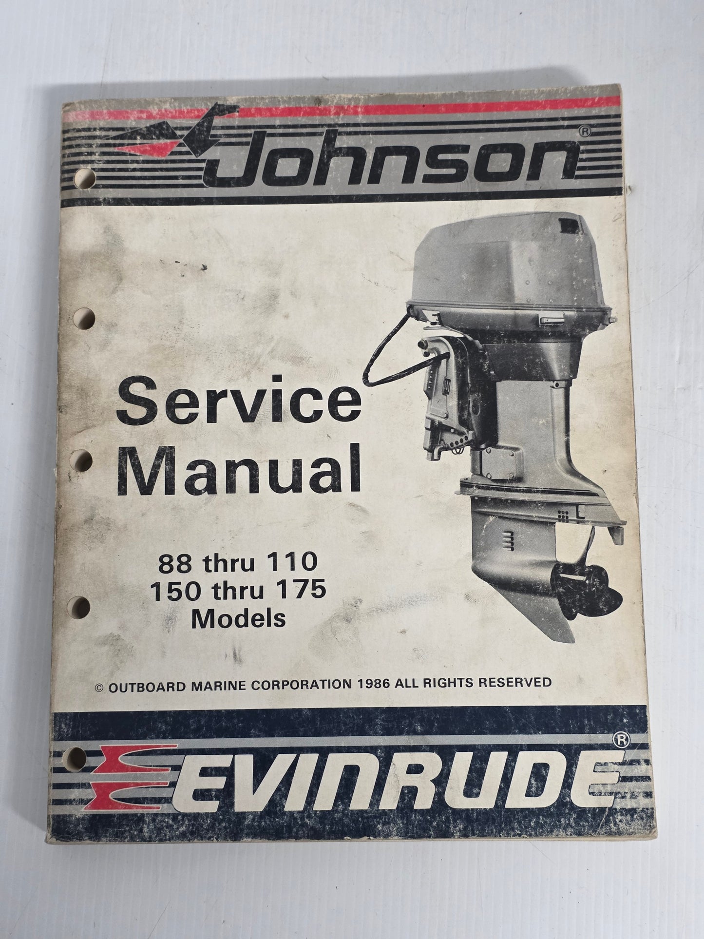 1986 Johnson CU 88 through 110, 150 through 175 Models Service Manual | Genuine Used Manual