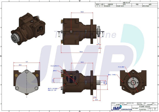 JPR-S7608 Aftermarket Cummins QSB Seawater Pump Sherwood P2701, P2706, P2708 | Sawley's Select Marine Parts