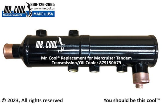 879150A79 Aftermarket Mercruiser Zeus 3000 Vertical Transmission Oil Cooler | Sawley's Select Marine Parts