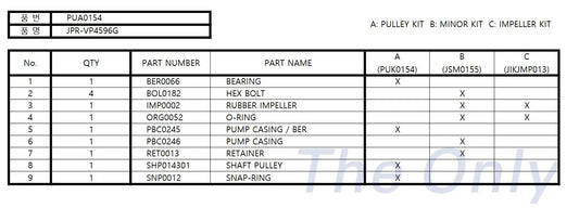 JPR-VP4596G Aftermarket Volvo Penta 4.3/5.0/5.7 GL Seawater Pump 21214596 | Sawley's Select Marine Parts