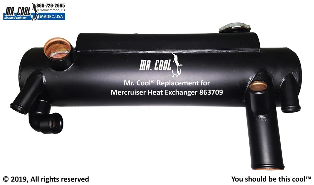 863709A02 Aftermarket Mercruiser 4.3L/5.0L/5.7L/6.2L Heat Exchanger | Sawley's Select Marine Parts