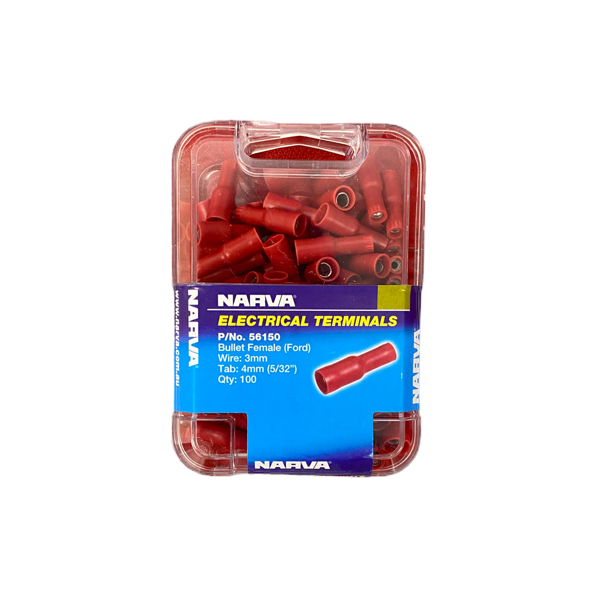 56150 Narva Female Bullet Terminal Red (100pk) | Genuine Narva Electrical