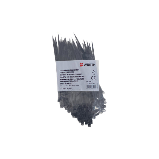 0502121 3.6mm x 140mm Cable tie (PK 100)