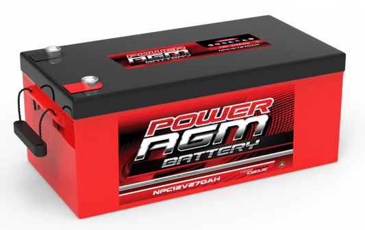 NPC12V270AH Power Crank 12V 270 AH Battery | 12 Volt AGM Cyclic Range