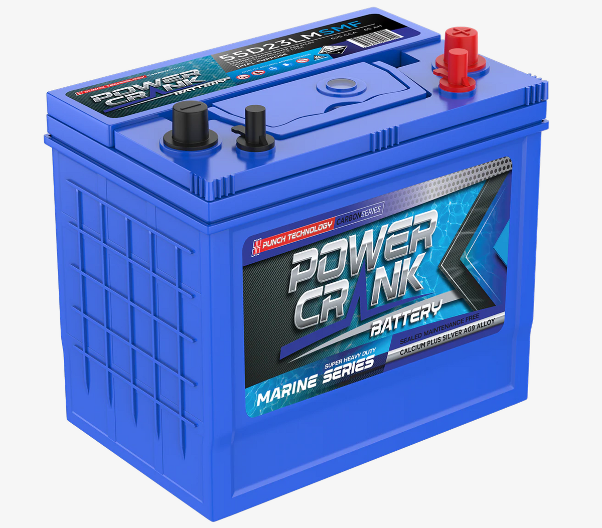 55D23LMSMF Power Crank 625 CCA Battery | Marine Series