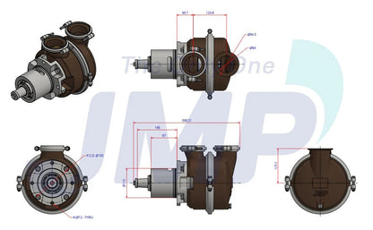 JPR-CT3412 Caterpillar 3412 Seawater Pump (Gilkes Style) 7C3613 Replacement JMP JPR-CT3412
