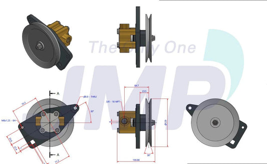 JPR-ON7002 Onan MDKBH MDKAU MGKBC Seawater Pump (Sherwood G8002) 132-0430 Replacement