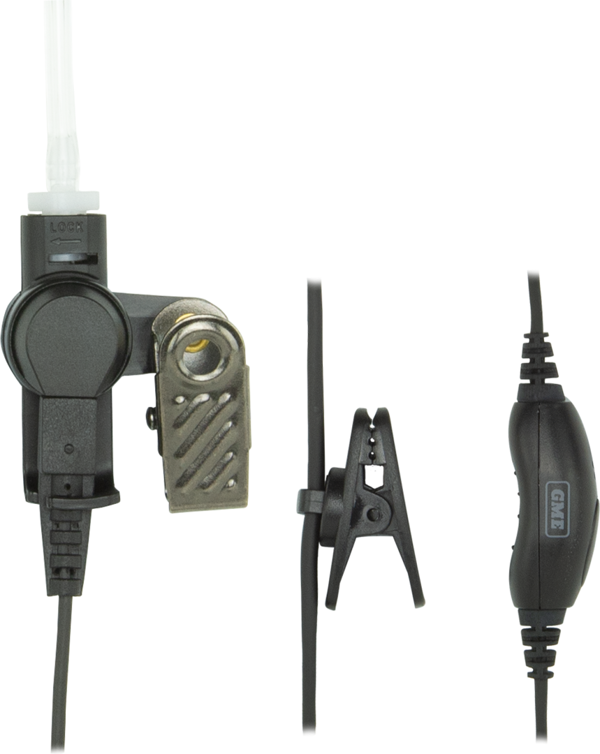 HS010 Security Kit - Clear Eartube & Lapel Microphone - Suit TX665 / TX667 / TX675 / TX677 / TX685 / TX6150 | Genuine GME Electronics
