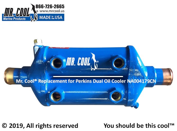 NA004179CN Aftermarket Perkins 4.236 Dual Oil Cooler NA000282 | Sawley's Select Marine Parts
